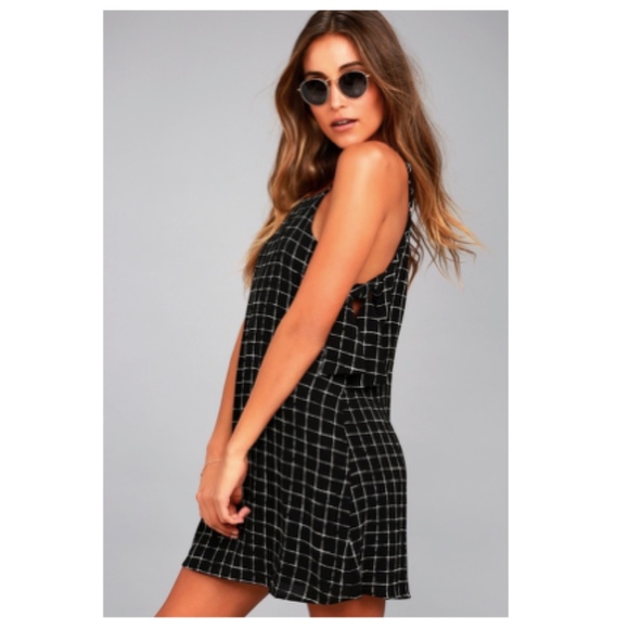 Lulu's Grid Print Swing Dress - Picture 4 of 5